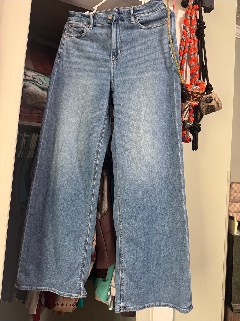American Eagle Outfitters Light Blue Wide Leg Jeans